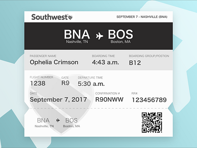 Daily UI ~ Boarding Pass color daily challange dailyui design graphic design skeuomorphic ui ux