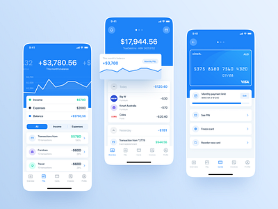 Cinch. Mobile banking for Business app bank bankapp blue branding concept design figma finance fintech invite logo mobile product design typography ui uidesign ux vector web