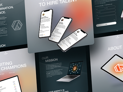 ALL-STAR Website. Highlights big sur blur branding fashion gradient graphic design grid helvetica hr platform logo orange poster typography ui ux vector web design