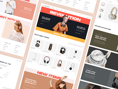 SoundSpace. Hi-End Audio Store audio bangolufsen branding design ecommerce fashion music photoshoot premium product design store technical typography uiux web design