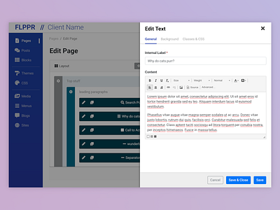 FLPPR - Text Component bootstrap 4 ckeditor font awesome form google fonts text editor ux