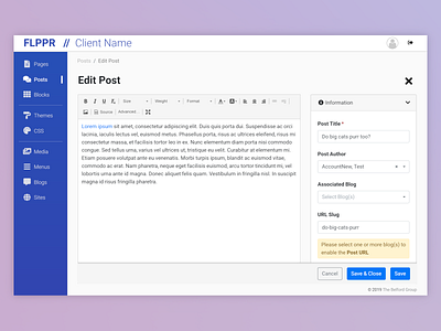 FLPPR - Post Editor