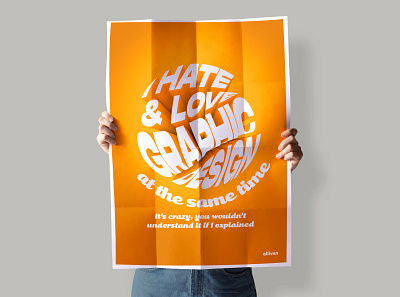 I love and hate design design graphic design poster typography
