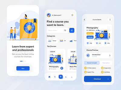 Course Mobile App 📖 by Mahmudur Rahman for Orizon: UI/UX Design Agency ...
