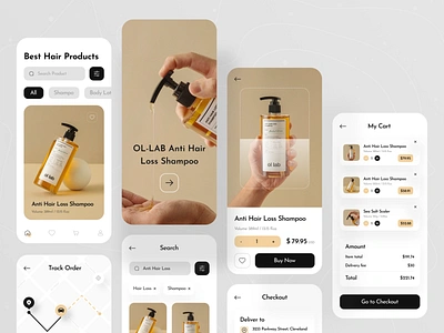 Natural Shampoo Store App app ui beauty cosmetics e commerce app ecommerce hair care ios app lotion mobile app natural online shop orizon product product app shampoo shop shopify skin care ui ux