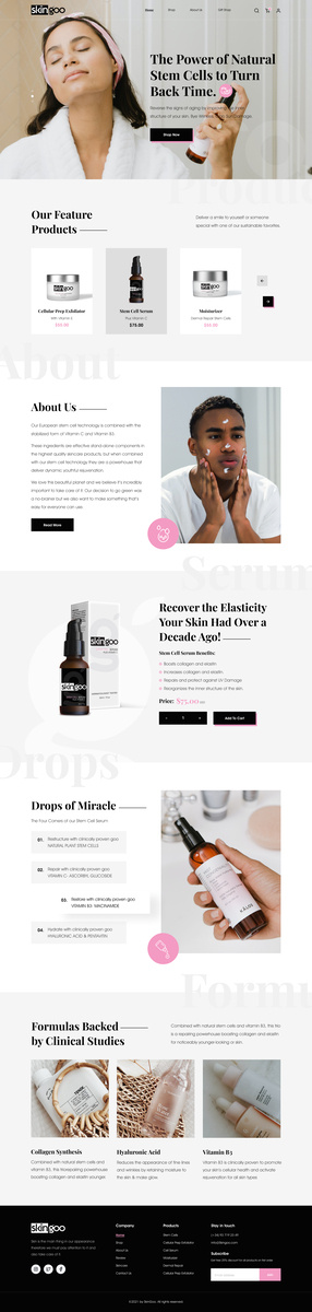 SkinGoo : Beauty Product Landing Page by Mahmudur Rahman for Orizon: UI ...