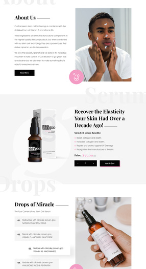 SkinGoo : Beauty Product Landing Page by Mahmudur Rahman for Orizon: UI ...