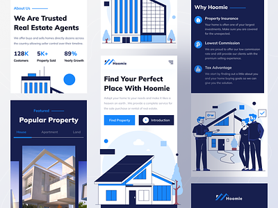 Hoomie : Real Estate Responsive Website Design 🏠
