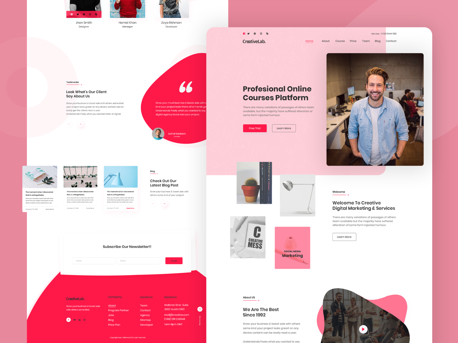 Creative Agency Landing Page Design by Mahmudur Rahman on Dribbble