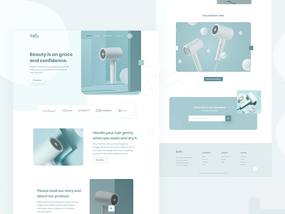 Beauty Shop : Product Homepage Concept