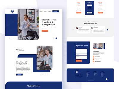 Homepage : Internet Service Agency by Mahmudur Rahman on Dribbble