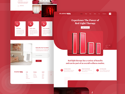LED Light Product Homepage 2020 trend color creative dribbbble homepage landing page landing page concept minimal product psd design psd template red red light shopify ui ux design ui ux uiux designer website