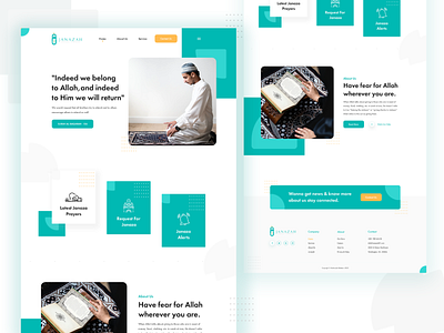 Janazah Prayers Homepage Design 2020 trend agency alert colorful cool creative homepage janazah landing page concept logo minimal minimalist prayer prayers psd design psd template typogaphy ui ux design uiux designer website