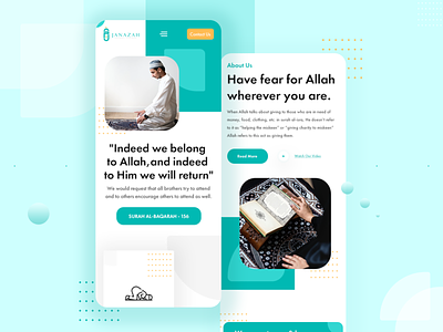 Responsive Design ( Janazah Prayers ) 2020 trend agency apps clean color creative dribbbble janazah landing page minimal minimalist mobile responsive mobile ui prayers typography ui ux design ui ux uiux designer vectors