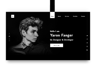 Personal Portfolio - Web UI blackandwhite clean color creative header landing page minimal minimalist personal portfolio portfolio portfolio header portrait psd design psd template typography ui ux design ui ux uiux designer ux designer web ui