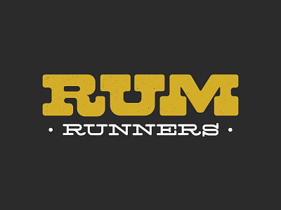 Rum Runners Logo Study lettering logo rum