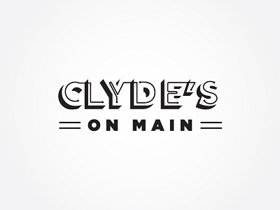 Clyde's On Main Logo Study bar brand chattanooga dive bar identity logo neon