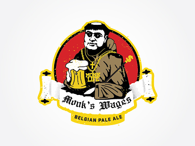Monk's Wages bar beer brain candy chattanooga halloween ipa logo