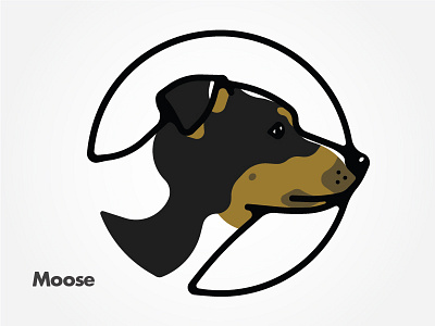 Moose dog illustration moose