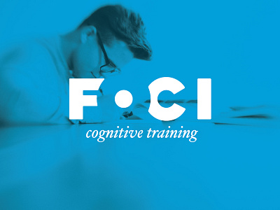 Foci Logo brain brand branding cognitive training focus identity logo