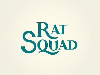 Rat Squad Logo brand branding custom lettering identity lettering logo rat squad