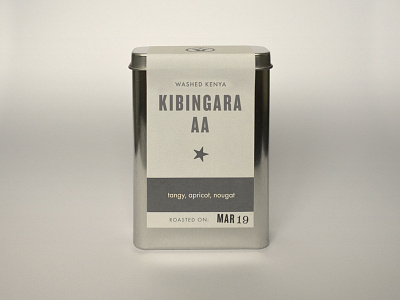 Velo Coffee Sample Tin Packaging - Kibingara AA chattanooga coffee packaging sample tin velo