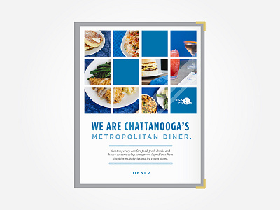 Blue Plate Menu Front american chattanooga diner food menu print