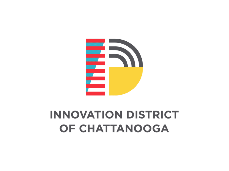 Innovation District Of Chattanooga Logo brand chattanooga dynamic identity innovation innovation district kinetic logo mutable