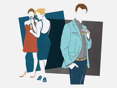 Men's Fashion Illustration ad clothier clothing drink fashion illustration suit whiskey wine