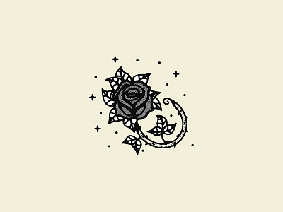 Rose of Shadows fantasy illustration rose sigil symbol