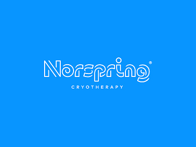 Rejected Norspring Logo brand branding cryotherapy custom lettering lettering logo