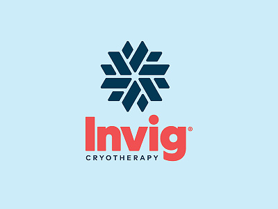 Invig Logo Study brand branding cold cryotherapy logo snowflake