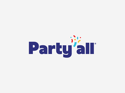 Party Store Logo Study branding confetti logo party store