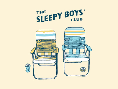 The Sleepy Boys Lawn Chairs beer can crushed illustration lawn chairs sleepy the sleepy boys club