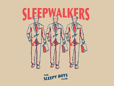 Sleepwalkers brand illustration lettering logo sleep sleepwalkers sleepy smiley the sleepy boys club