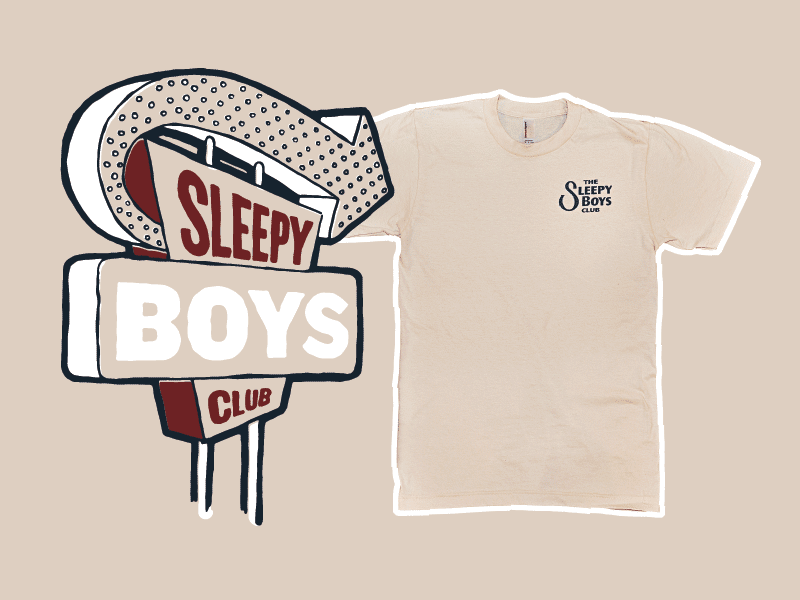 The Sleepy Boys Shirts brand illustration logo shirt signage sleepy the sleepy boys club
