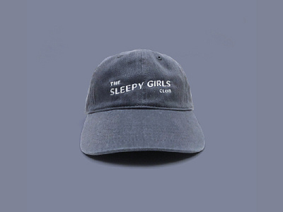 The Sleepy Girls Club Hat - Navy apparel brand branding dad hat embroidery hat logo logotype the sleepy girls club