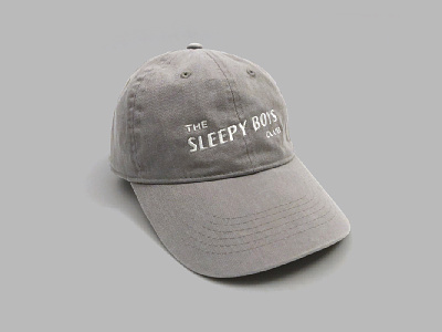 The Sleepy Boys Club Hat - Gray apparel brand branding dad hat embroidery hat logo logotype the sleepy boys club