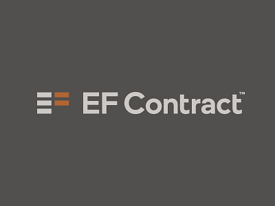 EF Contract Final Logo altered type branding flooring identity lettering logo logotype