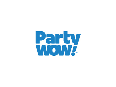 Party WOW! Final Secondary logo brand branding custom typography fun logo party party store