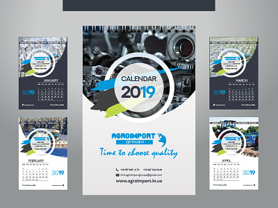 Calendar 2019 branding design design concept illustration