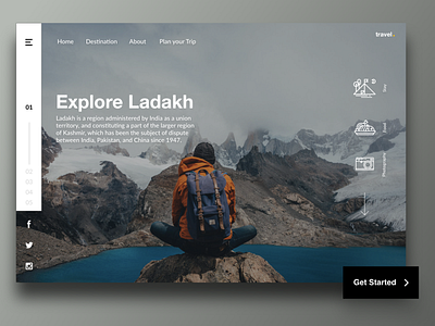 Travel.go 2/10 adobexd brand and identity branding design flat incredibleindia kashmir ladakh minimal tourisminindia travel app typography ui vector web website concept