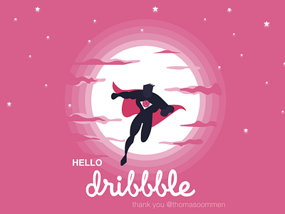 Hello Dribble design illustration vector