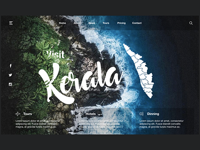 Kerala Tourism adobexd brand and identity branding design india kerala minimal tourism tourisminindia typography ux vector website