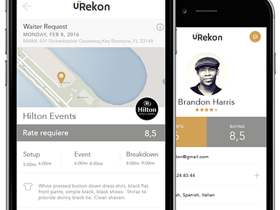 Urekon 01 android app dashboard design ios apps job app staff managment