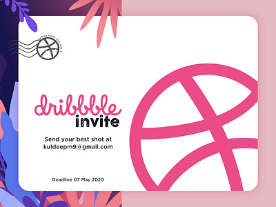 Dribble Invitation design dribbble invitation dribbble invite invite invite design invite giveaway