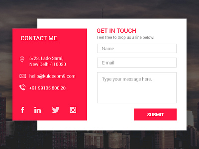 Contact Form contact form inspirational ui visual design