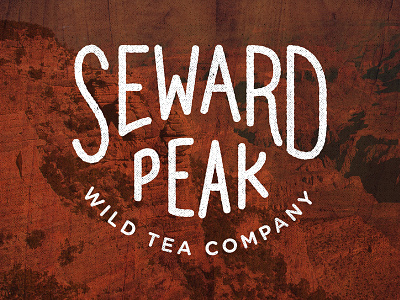 Seward Peak Tea custom type logo tea type typography vintage wilderness wood