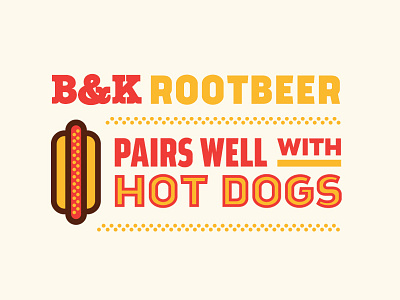 Root Beer & Hot Dogs beer coney dog hot dog root beer rootbeer thick lines