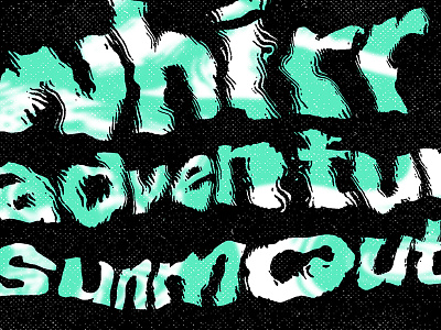 Whirr / Adventures flyer adventures flyer gig poster music poster shoegaze typography warped whirr